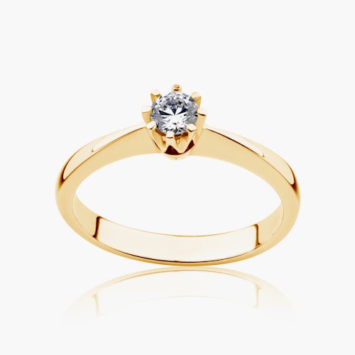 Pierścionek zaręczynowy Triumph of Love: złoty, diament